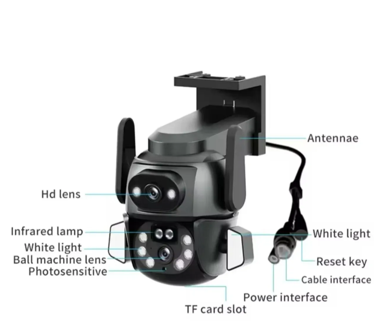 004 - Spoljna CareCam Pro WiFi PTZ kamera sa dve glave 28MP