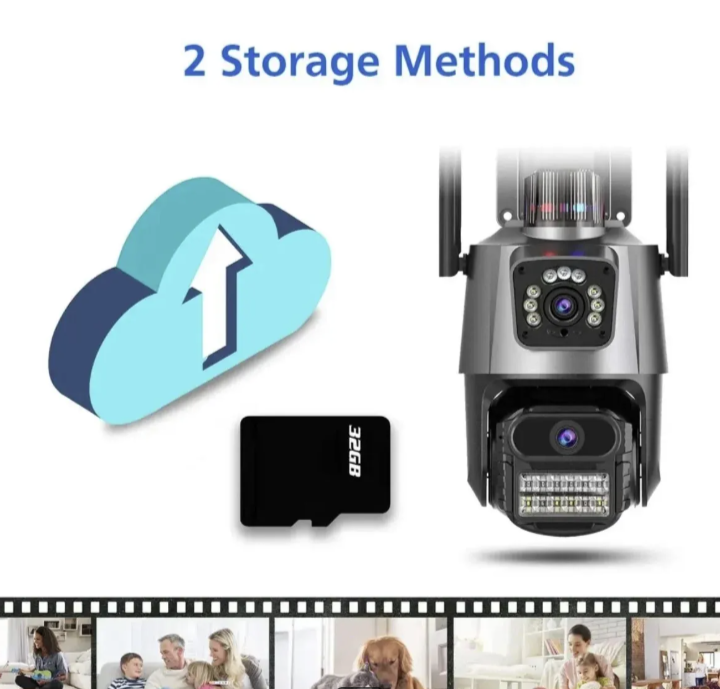 010 - WiFi IP PTZ Kamera sa Dve Glave 13MP – Fiksna i Rotirajuća