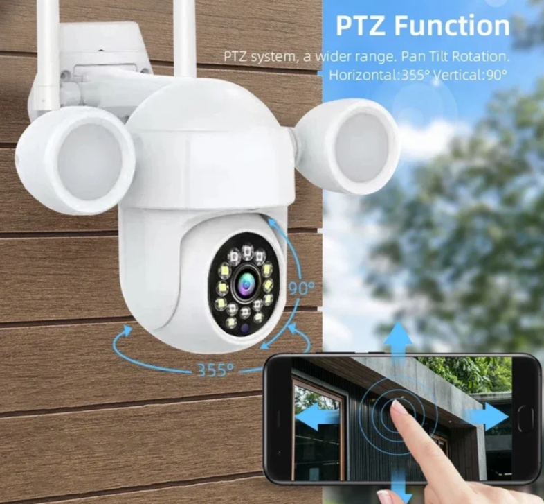 033 - PTZ WiFi IP Kamera 5MP sa Dva LED Reflektora i Auto Trackingom