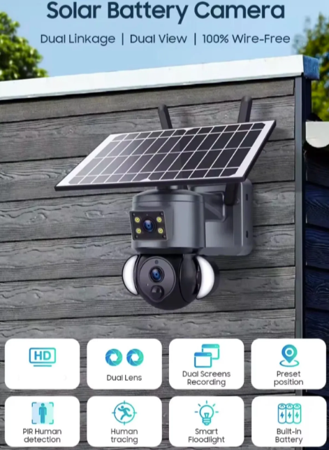 055 - Solarna 6MP UBOX 4G SIM PTZ Kamera sa Dve Kamere