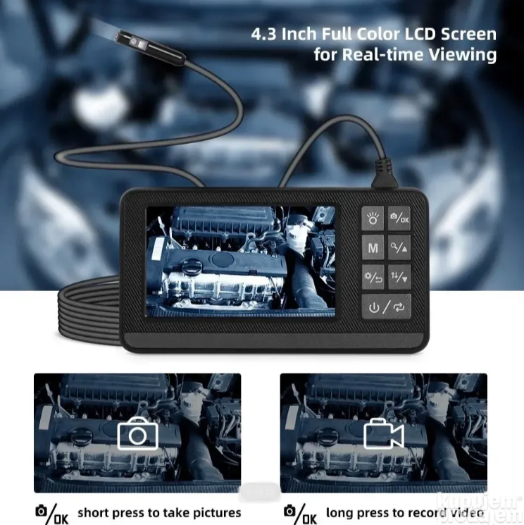 097 - Endoskopska Kamera sa Monitorom 4.3 inča 1080P 5m