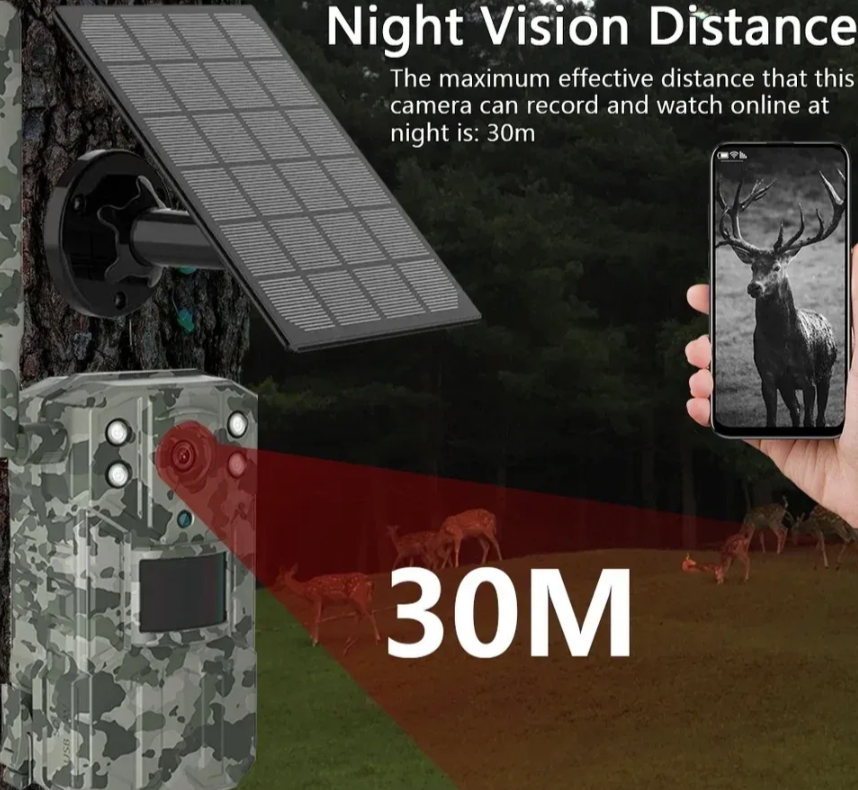 080 - 4K 8MP 4G SIM Solarna kamera za lov i video nadzor