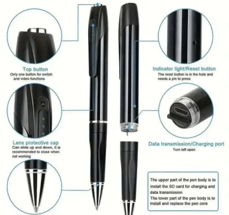 093 - Špijunska Kamera Olovka – Mini USB Kamera sa Snimanjem