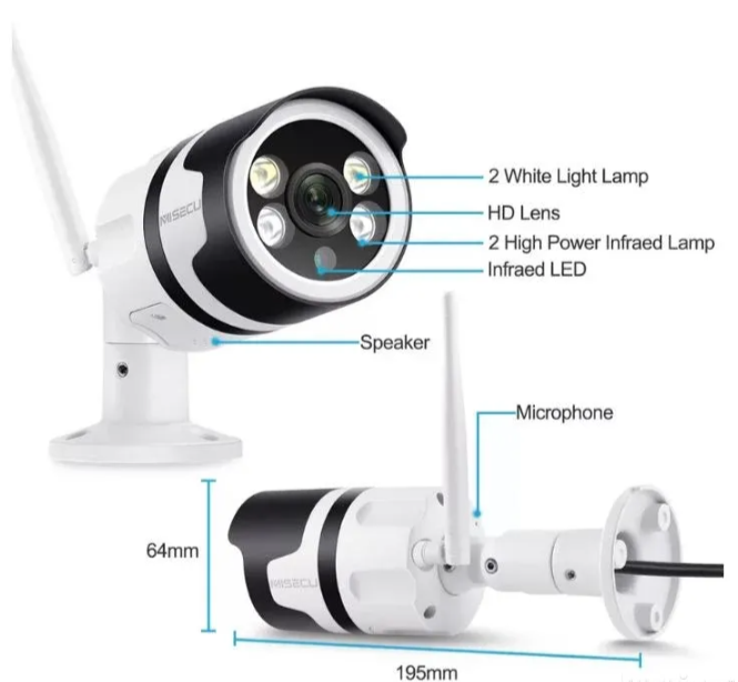 052 - WiFi IP 8MP Bullet Kamera sa Detekcijom Pokreta i Noćnim Vidom
