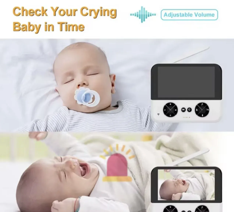 088 - Bebi Monitor Kamera sa 4.3 HD Ekranom, PTZ Kontrolom i Termometrom