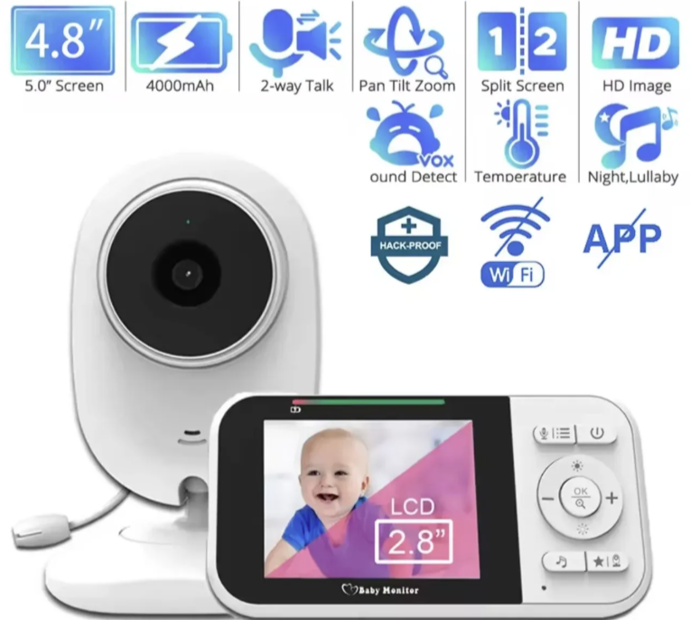 091 - Bebi Alarm sa Kamerom i LCD Ekranom 2.8" – Baby Monitor