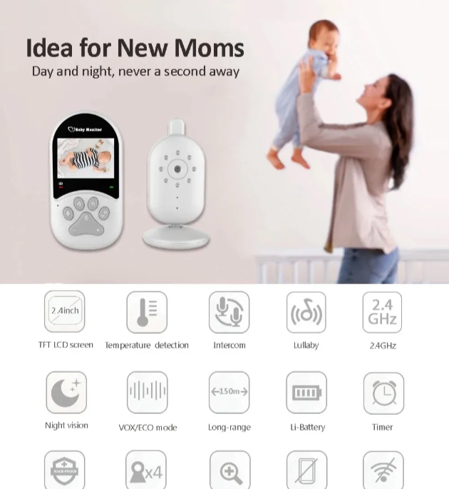 089 - Bebi Monitor Kamera sa Ekranom i Senzorom Temperature