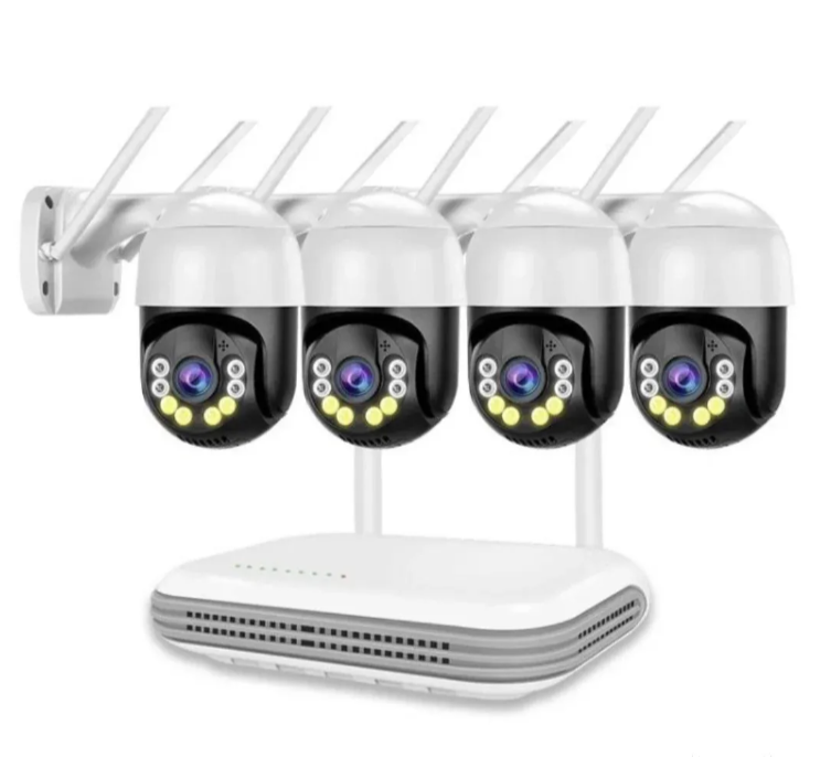 069 - PTZ WiFi Set 8MP – Komplet Video Nadzora sa 4 Rotirajuće Kamere