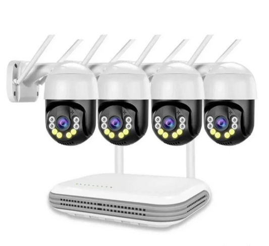 069 - PTZ WiFi Set 8MP – Komplet Video Nadzora sa 4 Rotirajuće Kamere