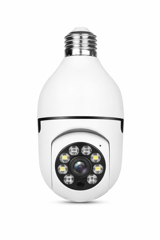 049 - Rotirajuća WiFi IP PTZ Kamera u Sijalici 8MP sa Autotracking Funkcijom