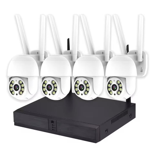 066 - WiFi PTZ set 12mpx – komplet 4 rotirajuće kamere sa NVR snimačem