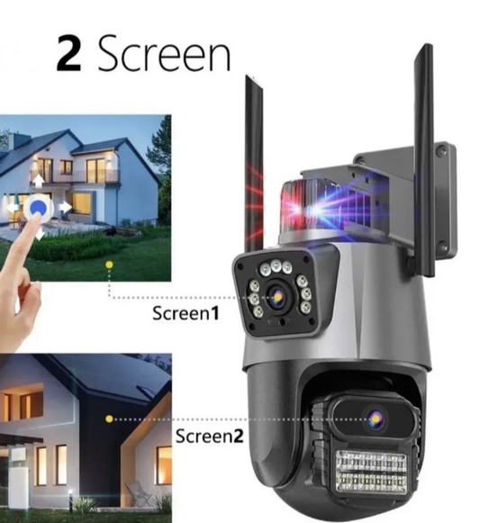 010 - WiFi IP PTZ Kamera sa Dve Glave 13MP – Fiksna i Rotirajuća