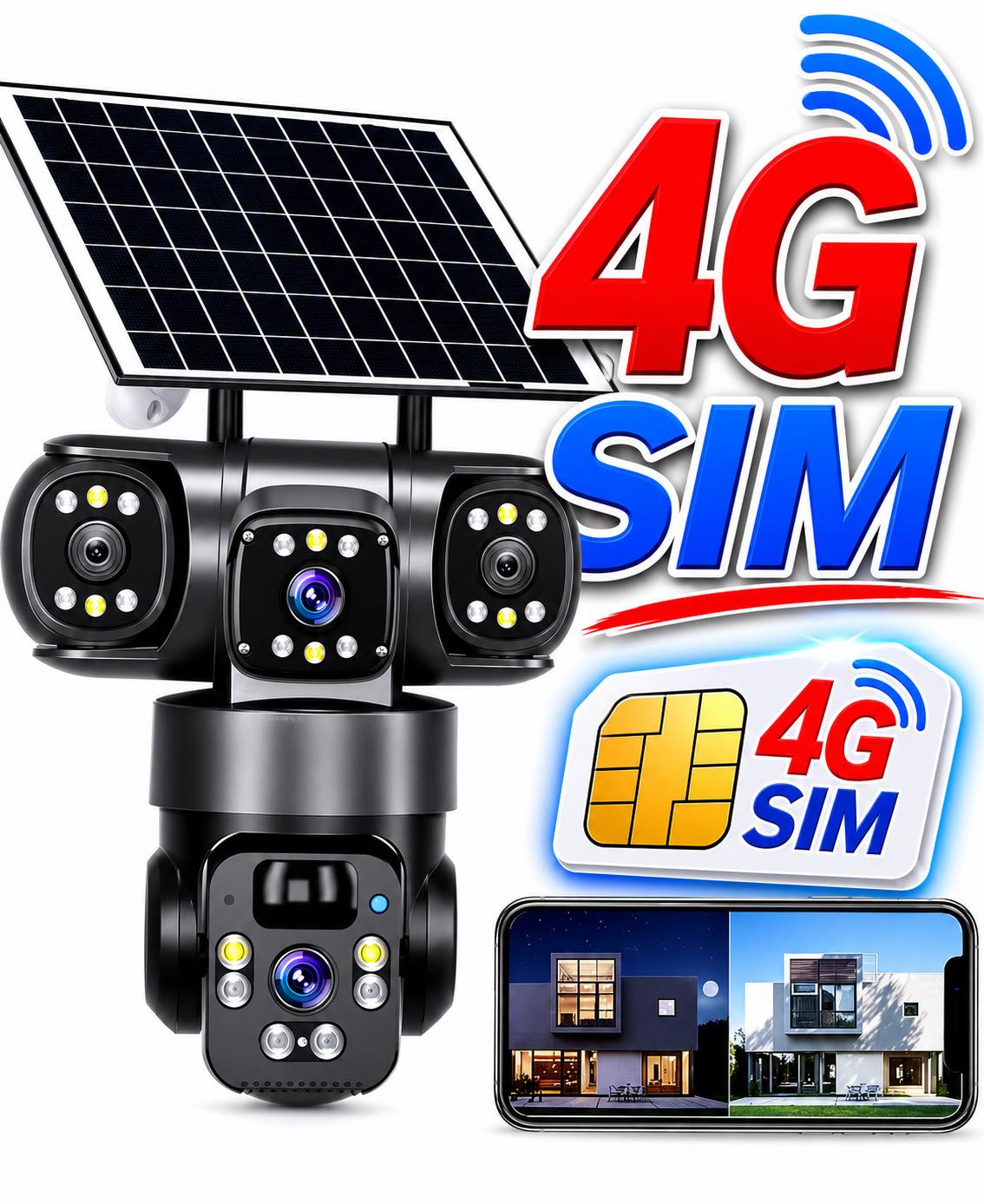 121. Solarna 4G PTZ kamera 3 objektiva