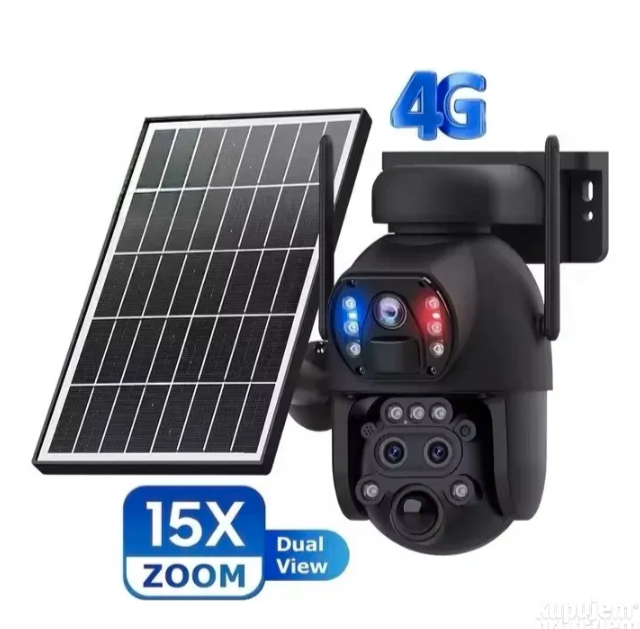 054 - Solarna 4G PTZ Kamera sa Dve Kamere i Optičkim Zoomom