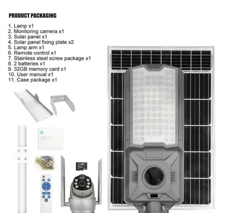 059 - Solarna 4G PTZ kamera sa LED reflektorom 600W – video nadzor bez struje