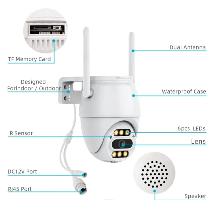041 - ABQ A16 WiFi PTZ Kamera 10MP sa Autotracking funkcijom