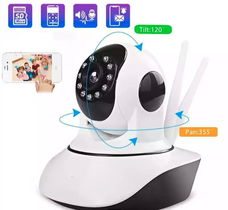 035 - Rotirajuća PTZ WiFi Kamera sa Tri Antene 8MP