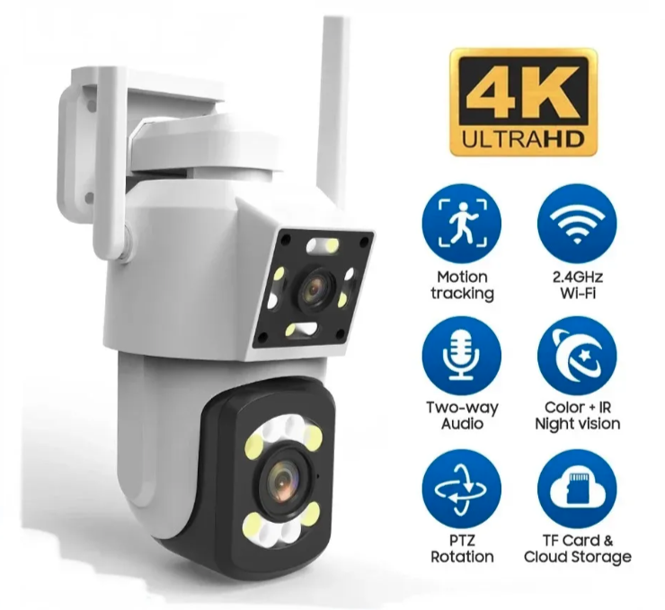 040 - WiFi PTZ Kamera Dve Glave 20MP sa Autotracking Funkcijom