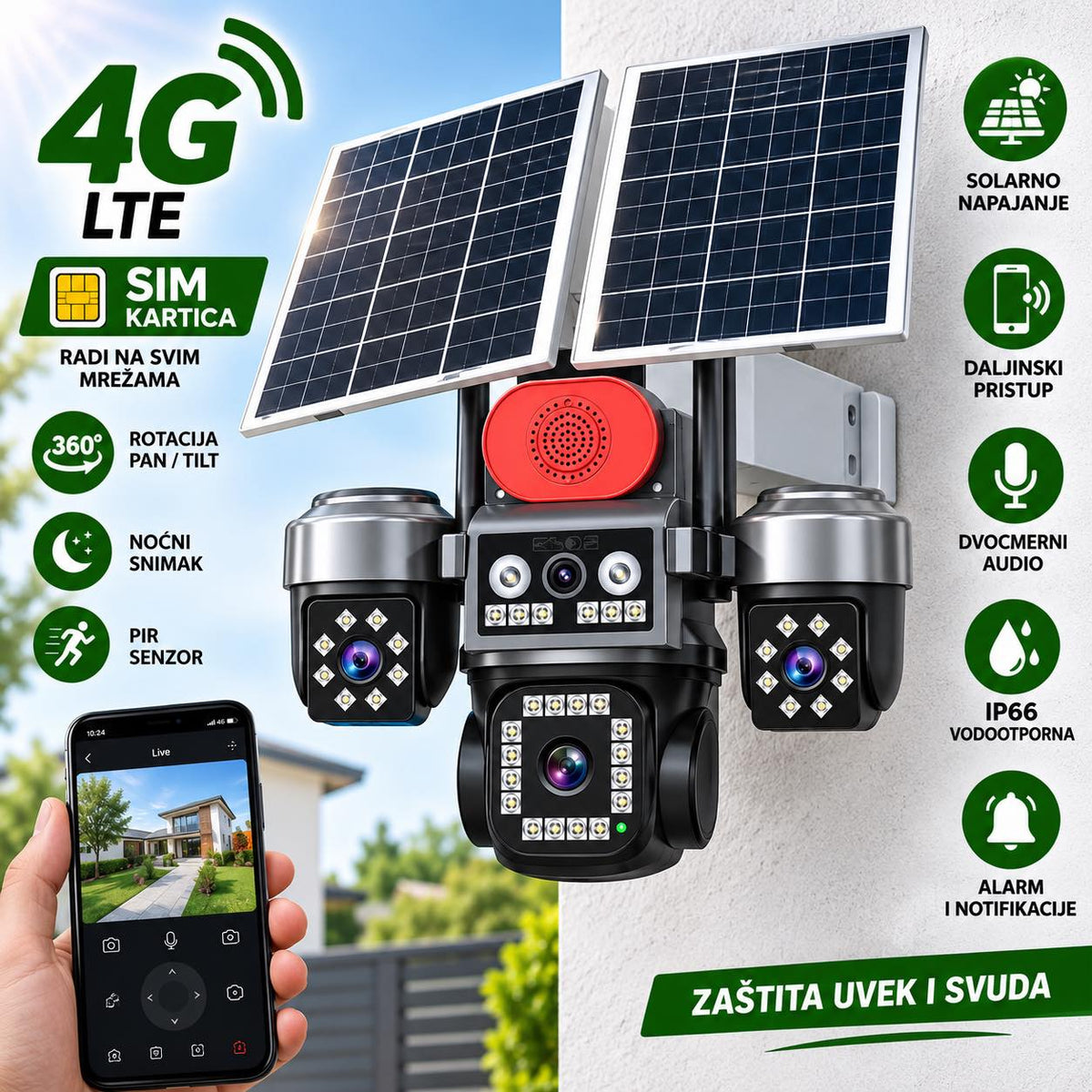 130. 4G LTE solarna kamera BT-DZ1X4 28MP AOV