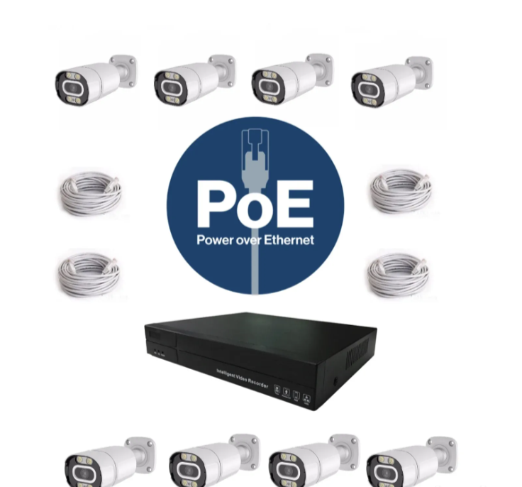 071 - POE Video Nadzor Set 5MP sa 8 IP Kamera i NVR Snimačem