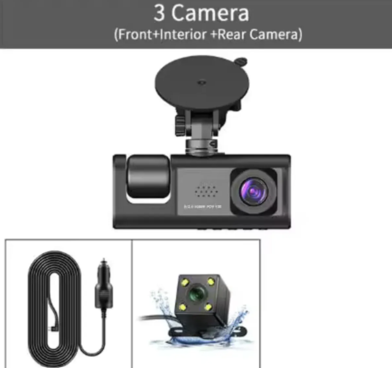 099 - Auto Kamera Black Box 3 Kamere Full HD 1080P
