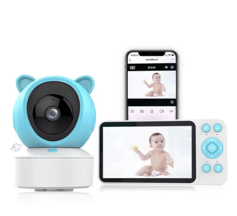 086 - Bebi alarm sa kamerom i 5.0” ekranom – TUYA baby monitor