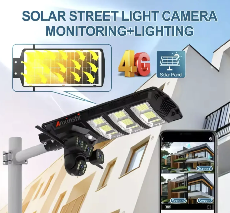 058 - Solarna 4G kamera sa reflektorom 450W i 4 nezavisne kamere