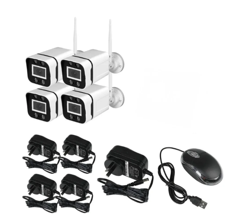 067 - WiFi set video nadzor 1080p komplet 4 IP kamere sa NVR snimačem