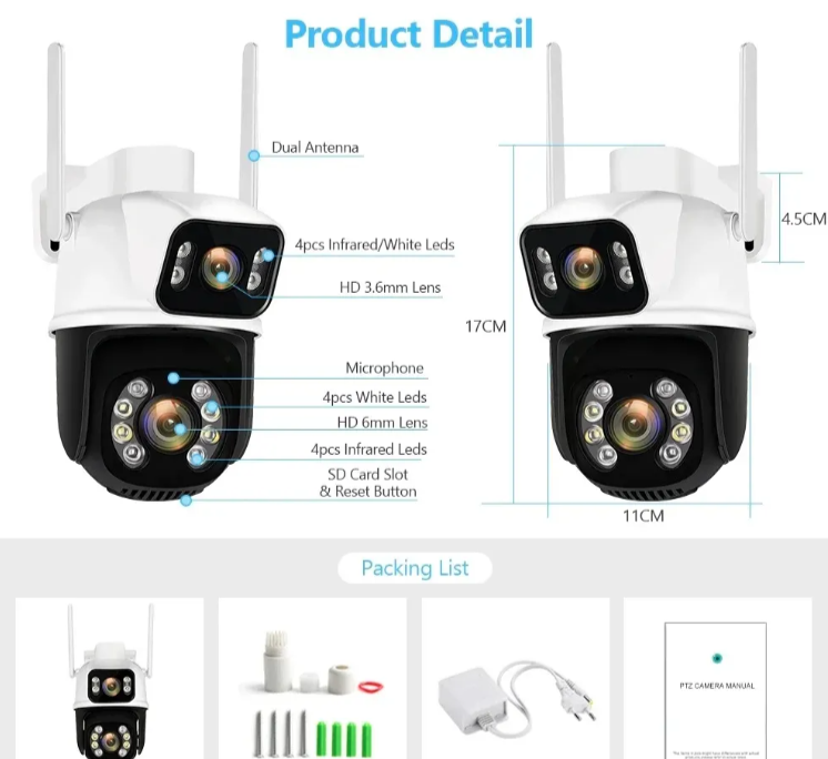 037 - WiFi IP Kamera Dve Glave ICSEE 12MPX PTZ