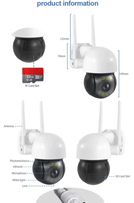 022 - Rotirajuća PTZ WiFi IP Kamera 5MP sa SEETONG Aplikacijom