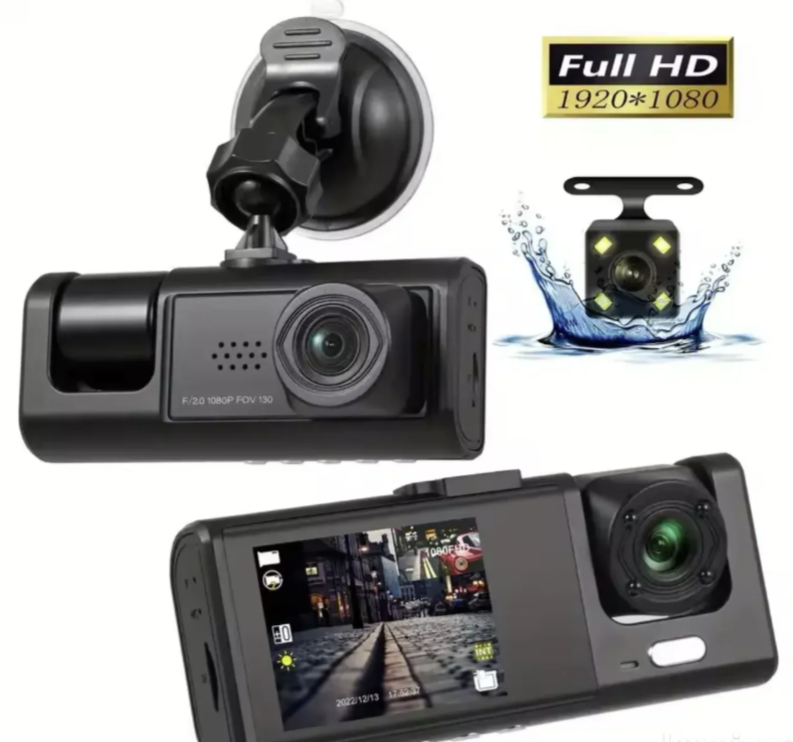 099 - Auto Kamera Black Box 3 Kamere Full HD 1080P