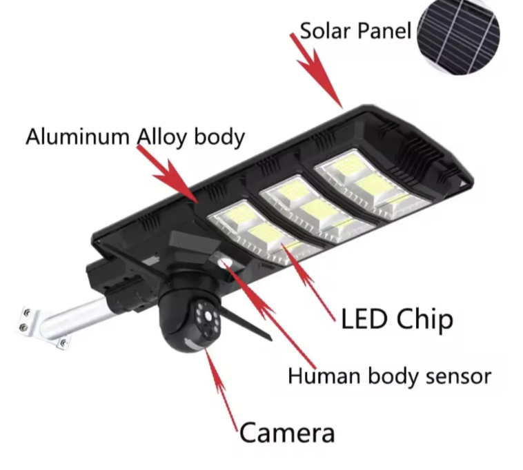 057 - Solarna 4G SIM PTZ ESEECloud Kamera sa LED Reflektorom 450W