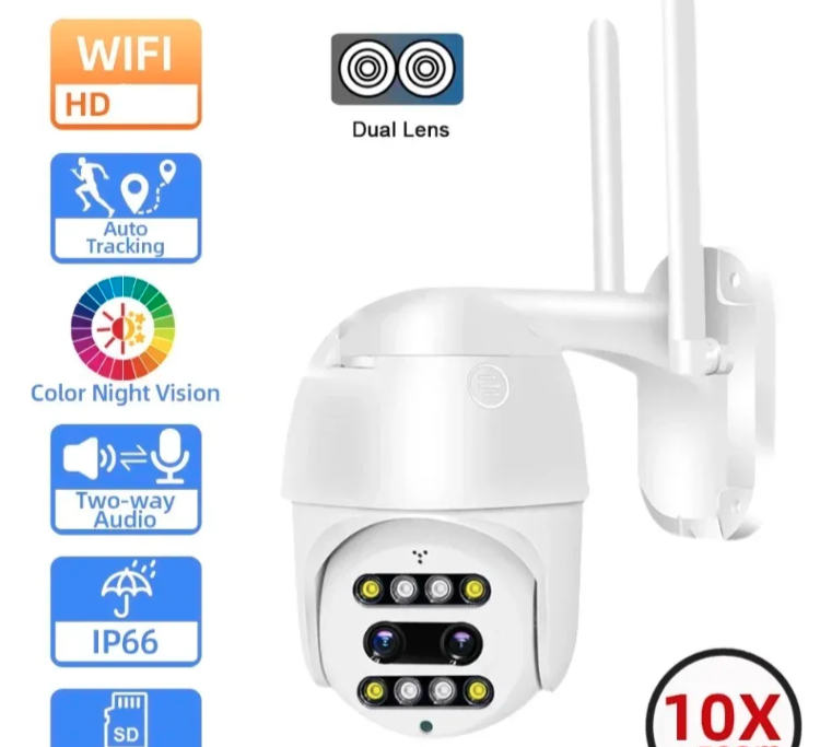 034 - Rotirajuća PTZ WiFi Kamera A20 28MP sa 10x Optičkim Zoomom