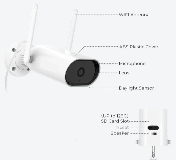 043 - TUYA Bullet WiFi IP Kamera 12MP sa 4mm Objektivom