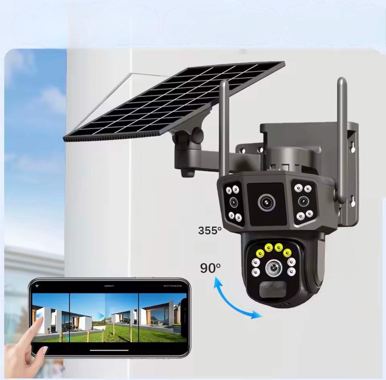 123. Solarna 4G PTZ kamera TP21 sa 3 objektiva