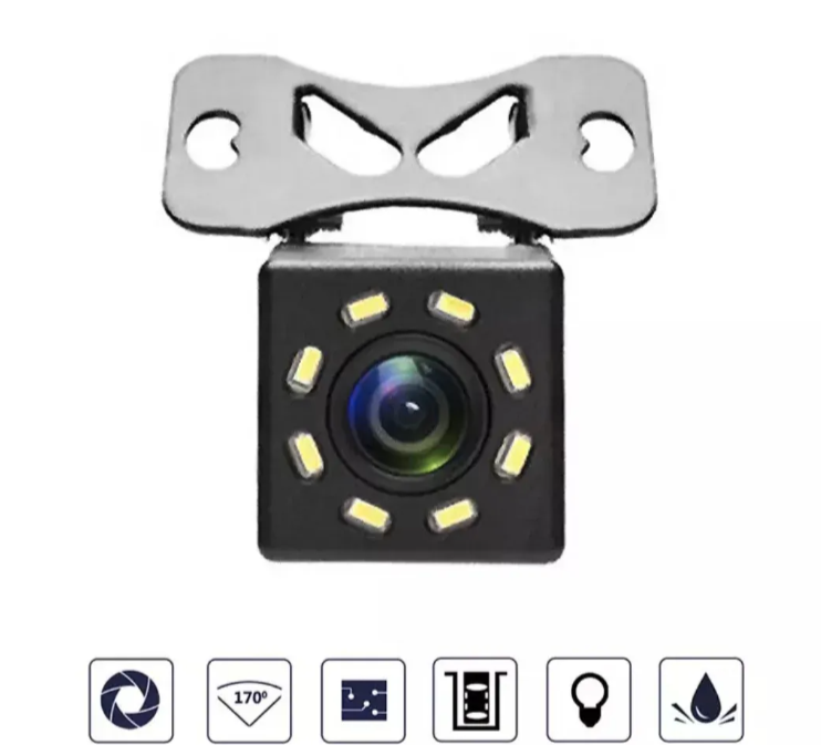 100 - Rikverc Kamera za Parkiranje – Kockasta Auto Kamera sa LED Diodama