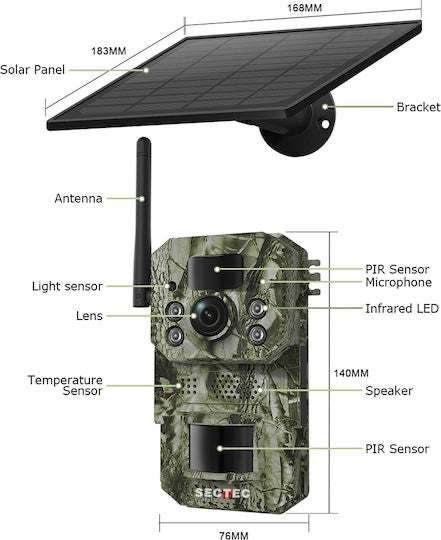 116 - 4G SIM solarna kamera za lov HC808 4K 8MP