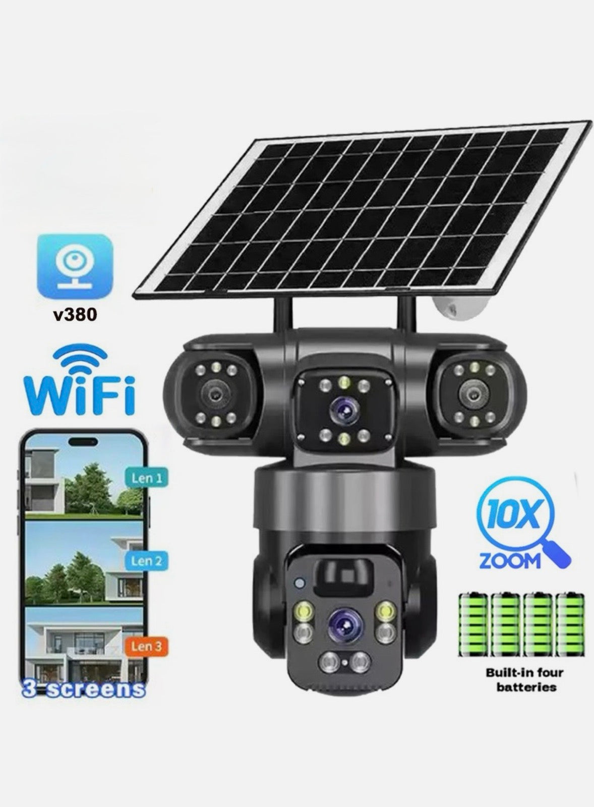 121. Solarna 4G PTZ kamera 3 objektiva