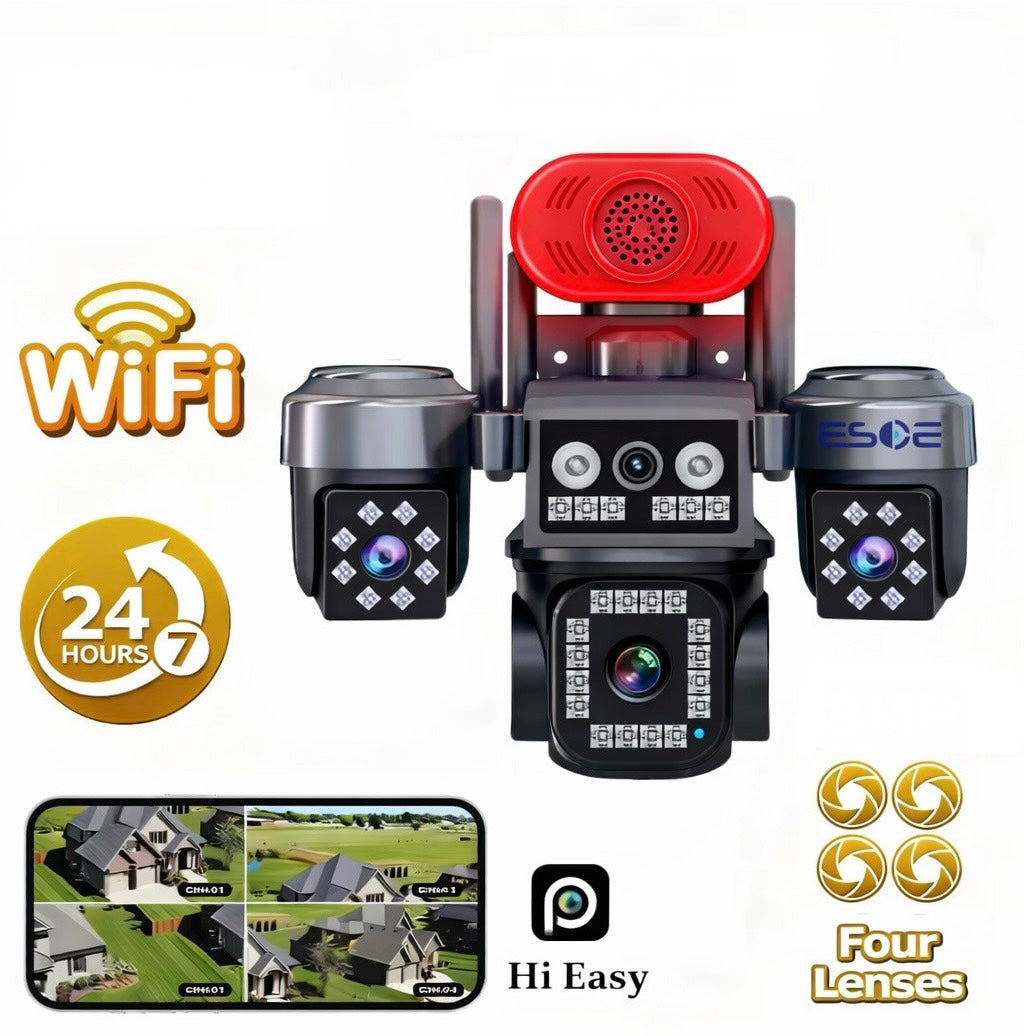117 - WiFi IP kamera 3 objektiva PTZ sa sirenom