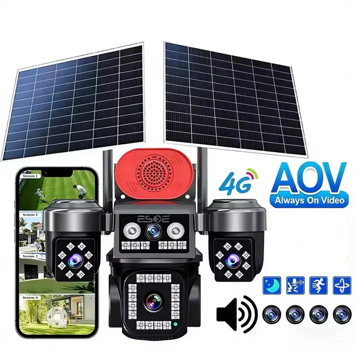 130. 4G LTE solarna kamera BT-DZ1X4 28MP AOV