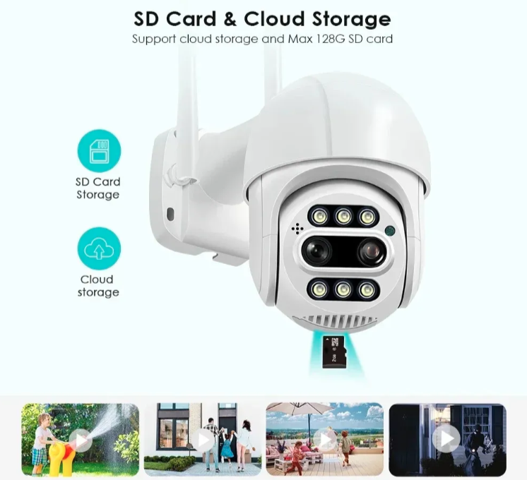 039 - ABQ A8D WiFi PTZ Kamera 12MP sa 8x Optičkim Zoomom i Dva Objektiva