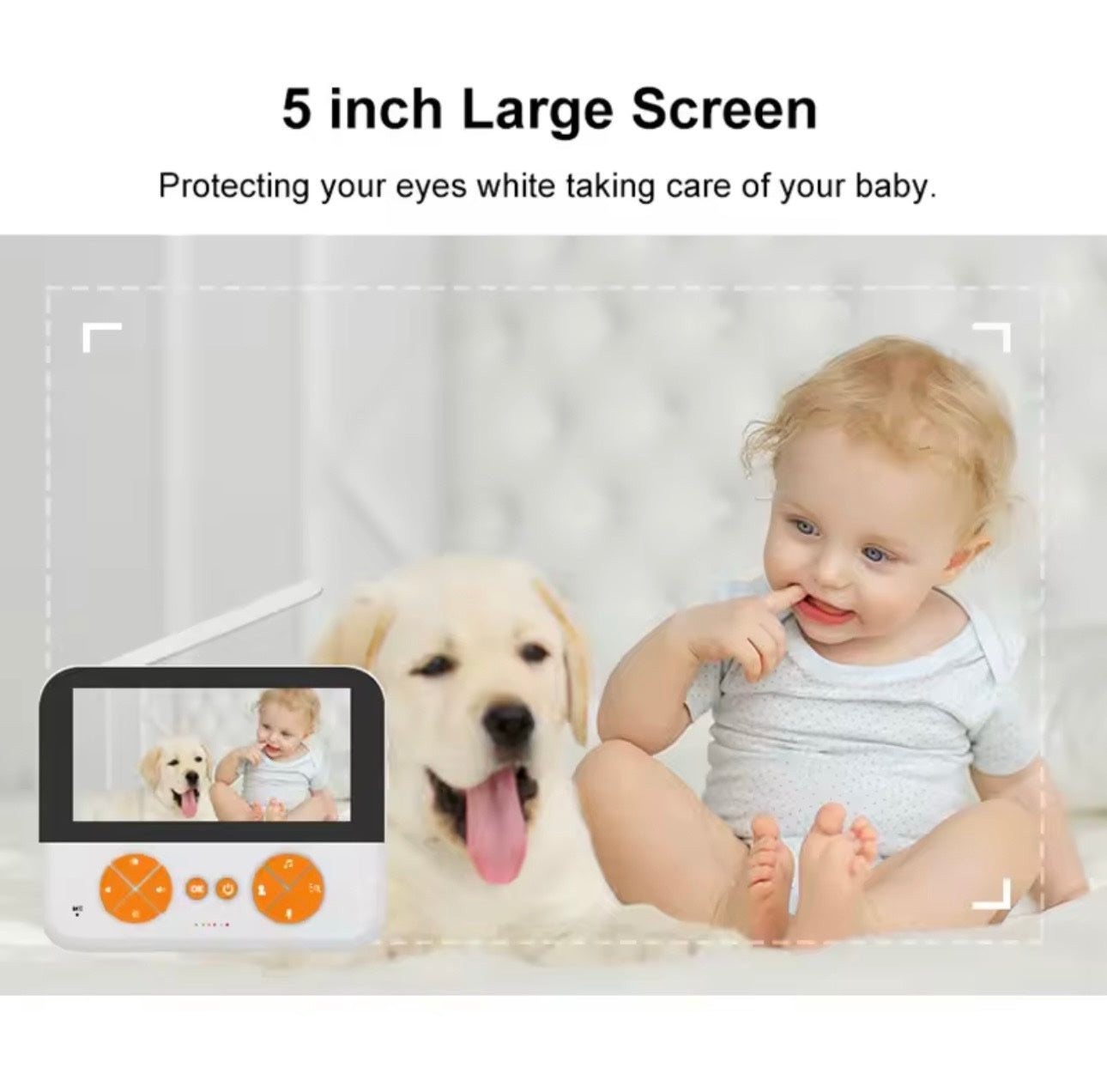 085 - Bebi monitor kamera sa 5" HD ekranom – PTZ rotacija i noćni vid