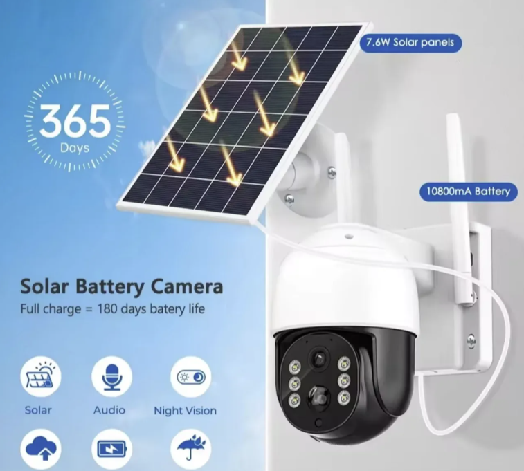 063 - Solarna Rotirajuća 4G PTZ Kamera 8MP ICSEE – Model TQ-5