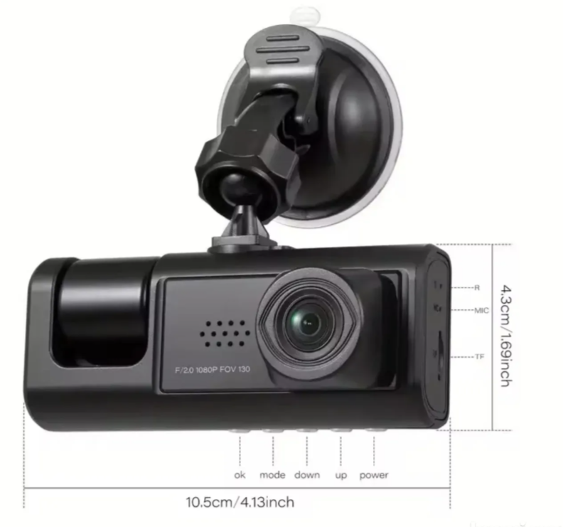 099 - Auto Kamera Black Box 3 Kamere Full HD 1080P