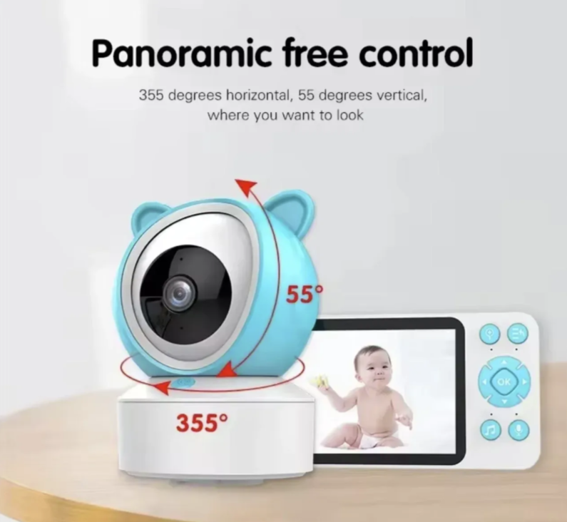 086 - Bebi alarm sa kamerom i 5.0” ekranom – TUYA baby monitor