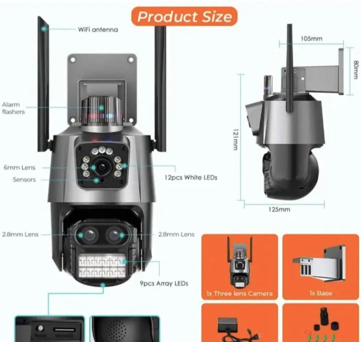 005 - SIVA ICSEE Kamera Dve Glave – 3 Kamere 15mpx sa Hibridnim Zoomom