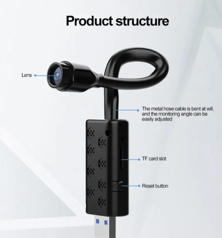 094 - Mini USB 1080p V380 Savitljiva WiFi IP Kamera