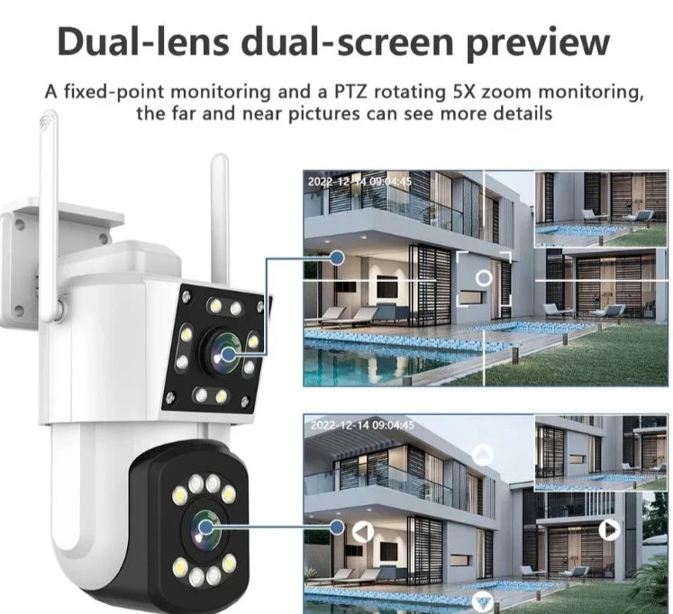 040 - WiFi PTZ Kamera Dve Glave 20MP sa Autotracking Funkcijom