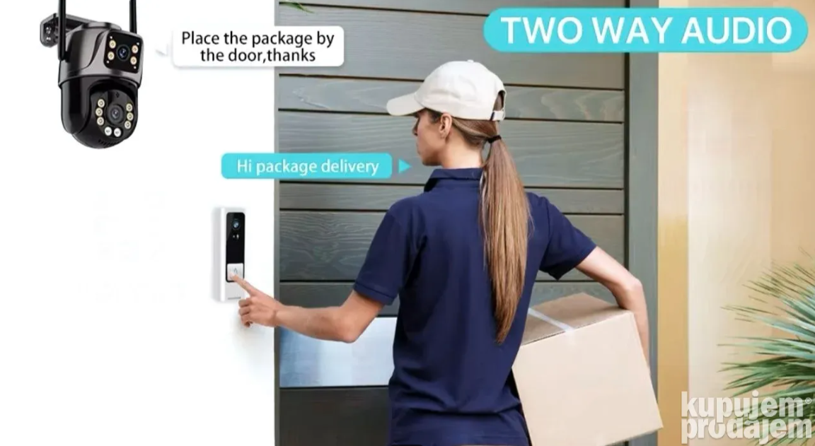 006 - Siva 28MP ICSEE WiFi PTZ Kamera Dve Glave