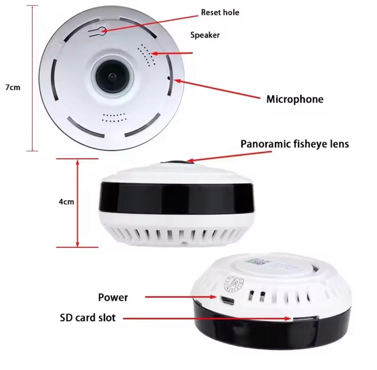 111 - Mini WiFi kamera 360° 3MP – dvosmerni audio i detekcija pokreta